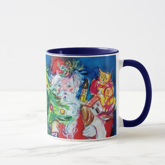 TAZA SANTA CON BALONES Y NAVIDAD ÁRBOL A MONOGRAMA (Derecha)