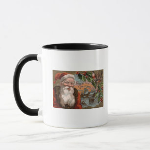 Taza Santa con el acebo, escena del pueblo