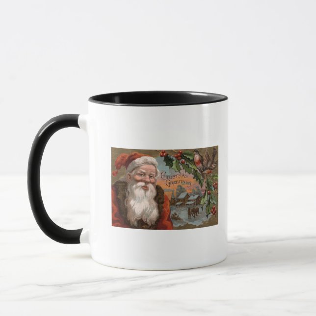 Taza Santa con Holly, escena de la aldea (Izquierda)