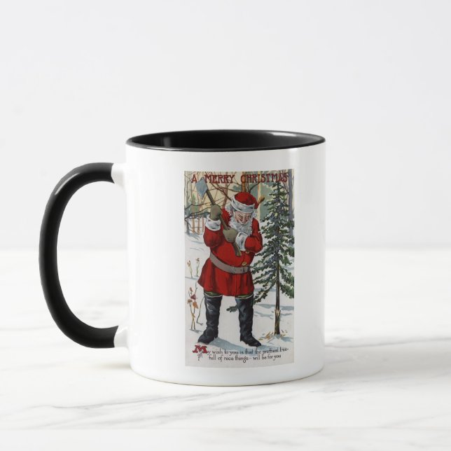 Taza Santa cortando el árbol de Navidad (Izquierda)