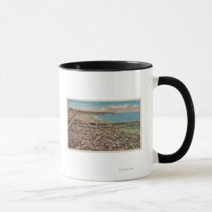 Taza Santa Cruz, CA - Escena de playa llena de gente