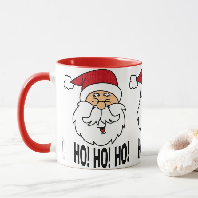 TAZA **SANTA DICE QUE HO HO HO** NAVIDADES DIVERSOS (Con donut)