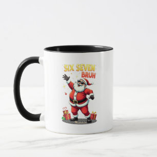 Taza 🎅Santa Dice Seis Siete Meme Divertido Santa Soste
