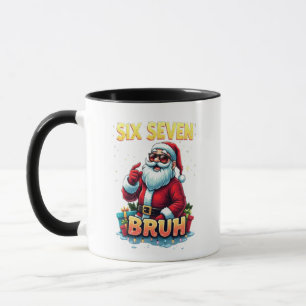 Taza 🎅Santa Dice Seis Siete Meme Divertido Santa Soste