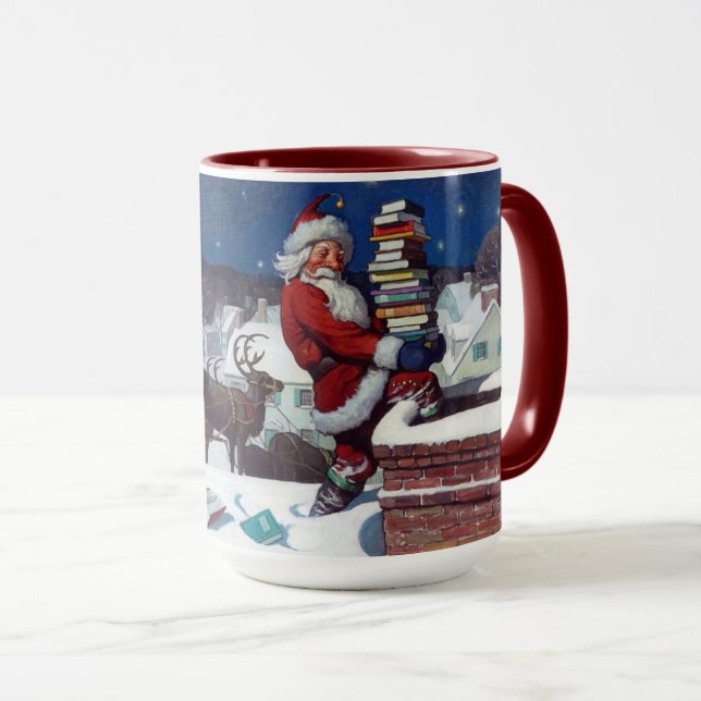 Taza Santa entregando un trineo lleno de libros (Anverso derecho)