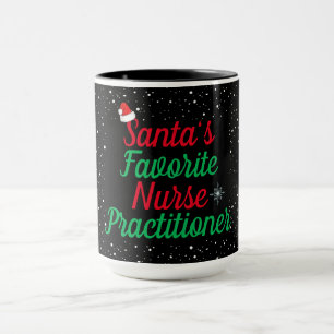 Taza Santa Favorita Enfermera practicante Feliz Navidad