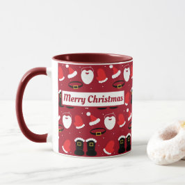 Taza Santa Hat Beots Boots Feliz Navidad