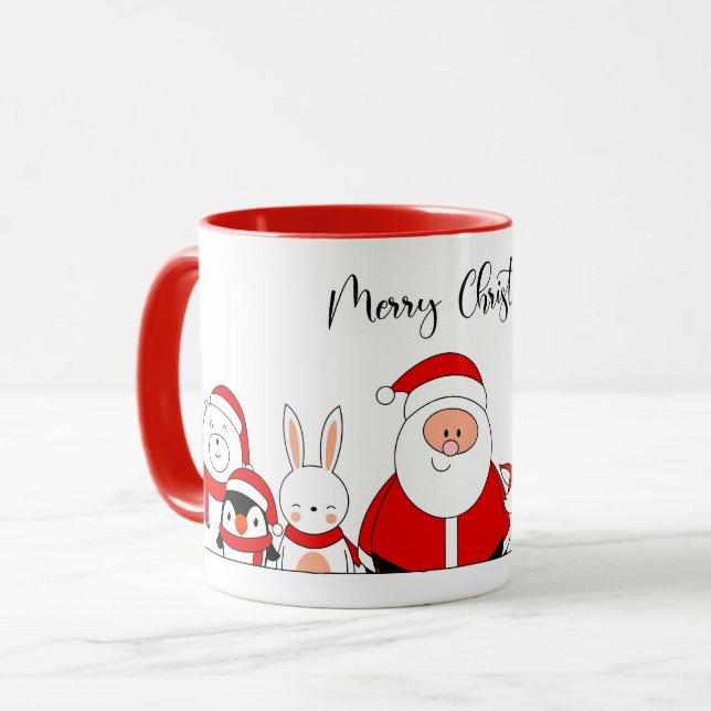 Taza Santa & Helpers Christmas  Mug (Anverso izquierdo)