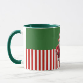 Taza Santa Holding Reindeer Toy