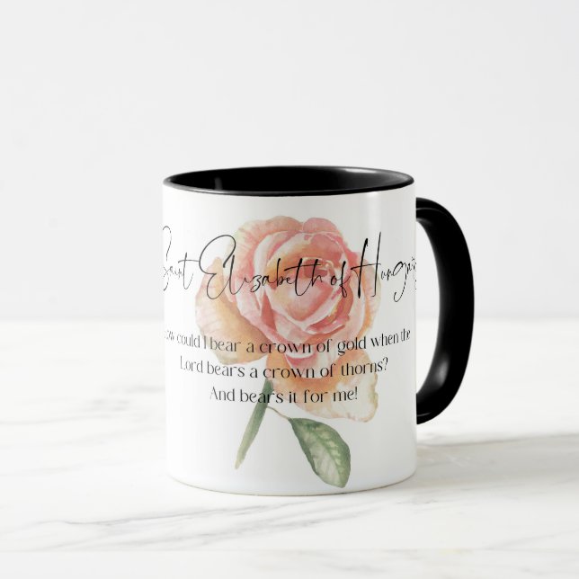 Taza Santa Isabel de Hungría, San Mug católico (Anverso derecho)