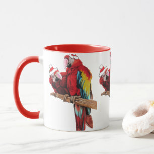 Taza Santa Macaws Mug Red