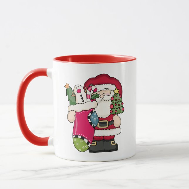 Taza Santa Mug Santa Claus Mug personalizado (Izquierda)