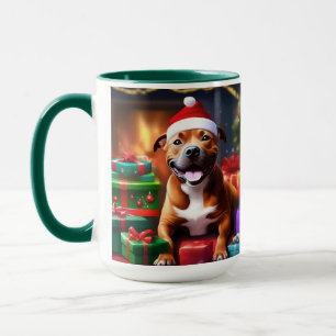 Taza "Santa Paws: La sorpresa festiva de un soldado"