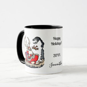 Taza Santa Rústica en Sleigh con Linterna