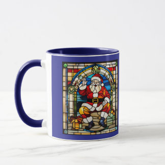 Taza Santa Stained Glass Christmas