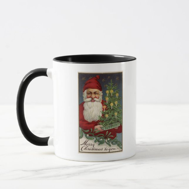Taza Santa Sujetando un árbol iluminado por velas (Izquierda)