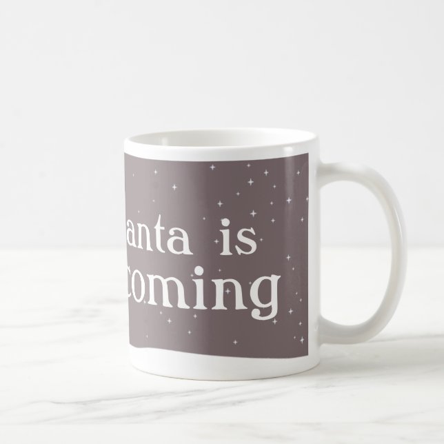 Taza Santa, un reno de nariz roja divertida, se acerca (Derecha)