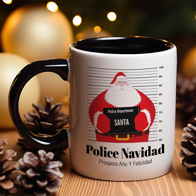 Taza Santa Va a la Cárcel Navidad Personalizable (Subido por el creador)