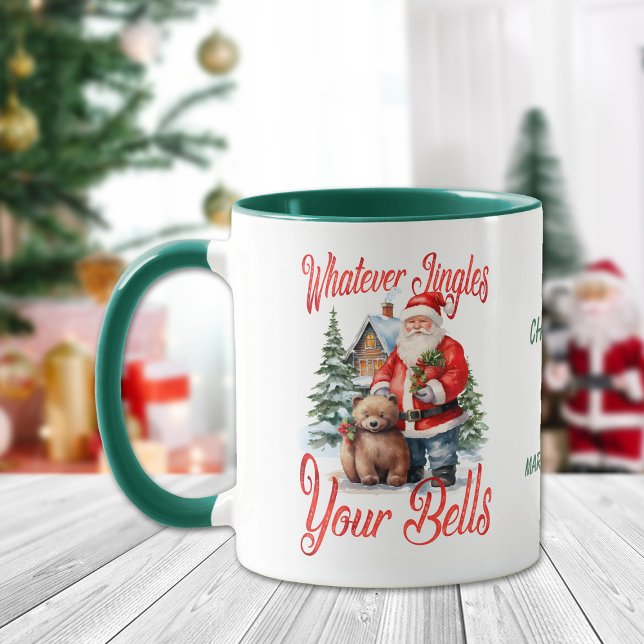 Taza Santa y el oso jingle tus campanas Navidades (Subido por el creador)