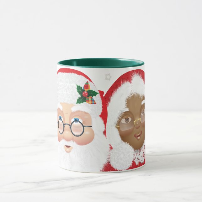 Taza Santa y la Sra. Claus Navidades Holiday Mug (Centro)