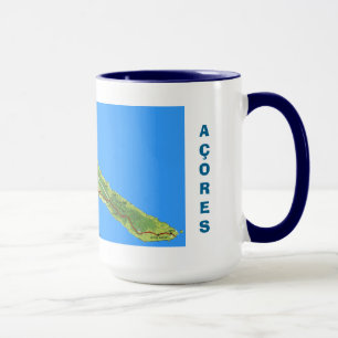 Taza Sao Jorge Azores Map Mug