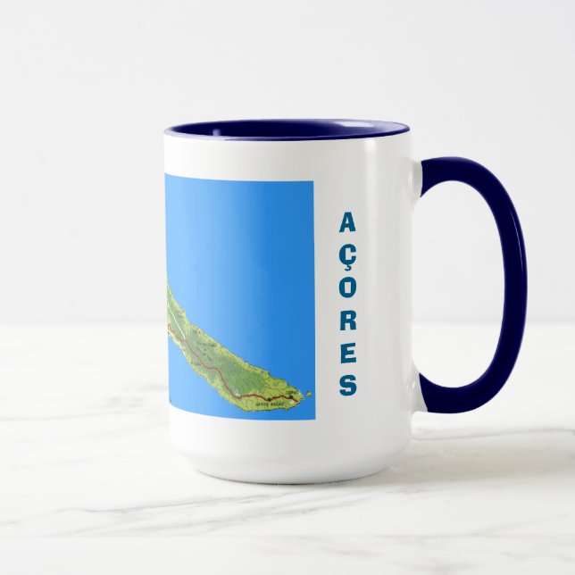 Taza Sao Jorge Azores Map Mug (Derecha)