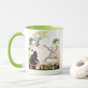 Taza Sapo rana tocando el banjo con animales