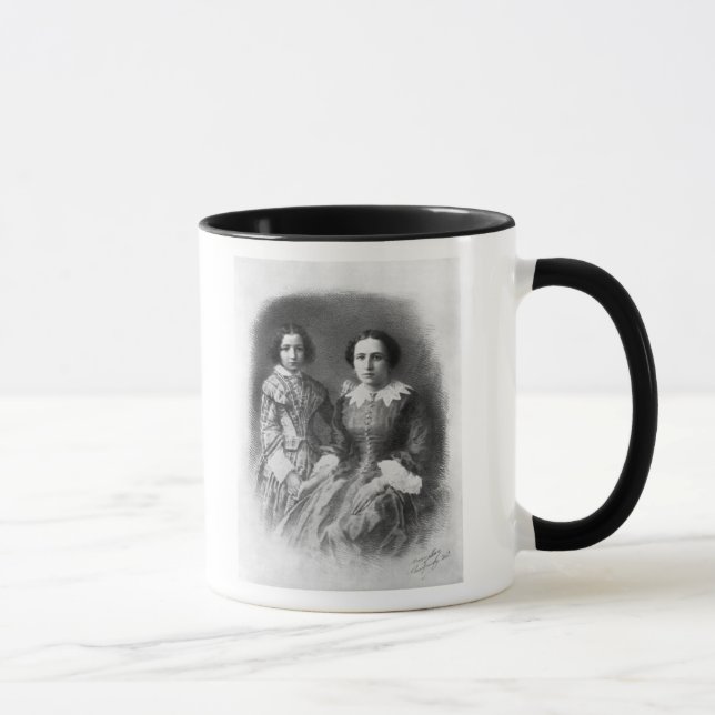 Taza ¿Sarah Bernhardt y su madre? (Derecha)
