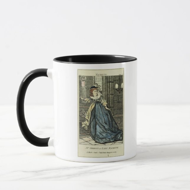 Taza Sarah Siddons como señora Macbeth (Izquierda)