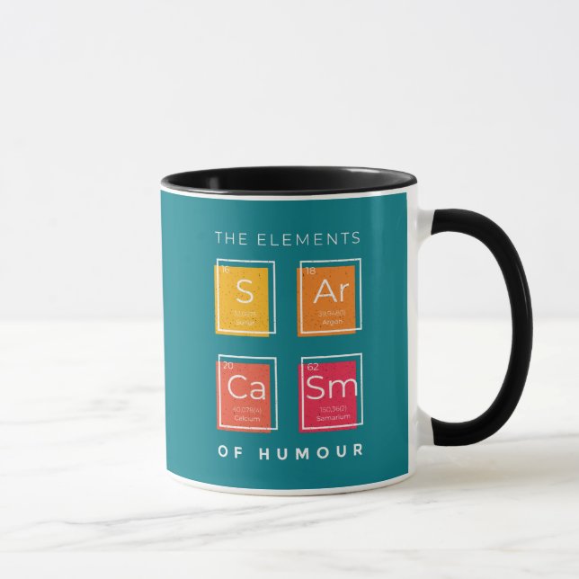 Taza SARCASM Los Elementos De La Ciencia Del Humor Dive (Derecha)