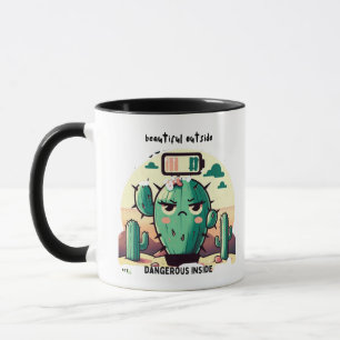 Taza Sarcastic Cactus with Low Battery