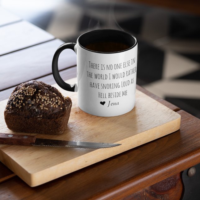 Taza Sarcastic Couple Mug Personalized Romantic Gift (funny snoring couple personalized mug)
