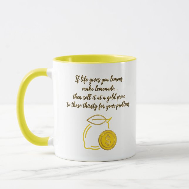 Taza Sarcastic Entrepreneur Gift | Sell Your Problems (Izquierda)