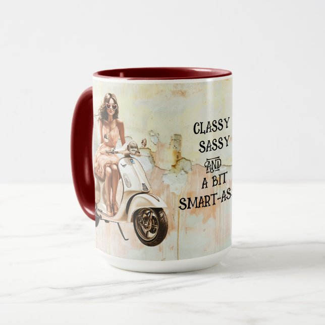 TAZA SASSY CLASSY UN POCO INTELIGENTE (Anverso izquierdo)