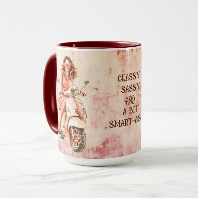 TAZA SASSY CLASSY UN POCO INTELIGENTE (Anverso izquierdo)