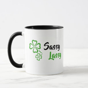 Taza Sassy con la cara de Shamrock Mug