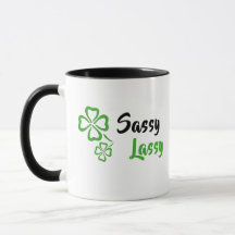 Taza Sassy Lassy con Shamrock
