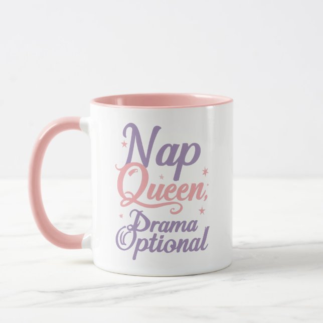 Taza Sassy "Nap Queen" Pastel Typography (Izquierda)