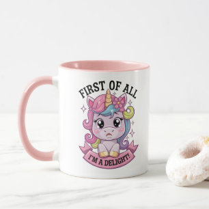 Taza Sassy sulky unicorn