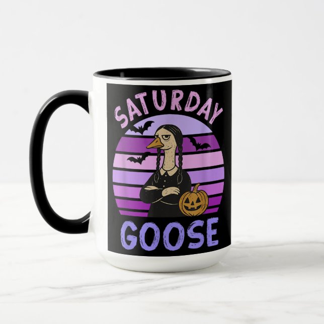 Taza Saturday Goose Funny Goose Halloween (Izquierda)