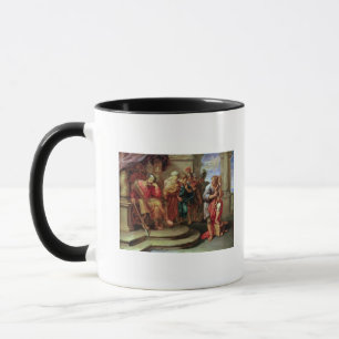 Taza Saul que escucha David que toca la arpa