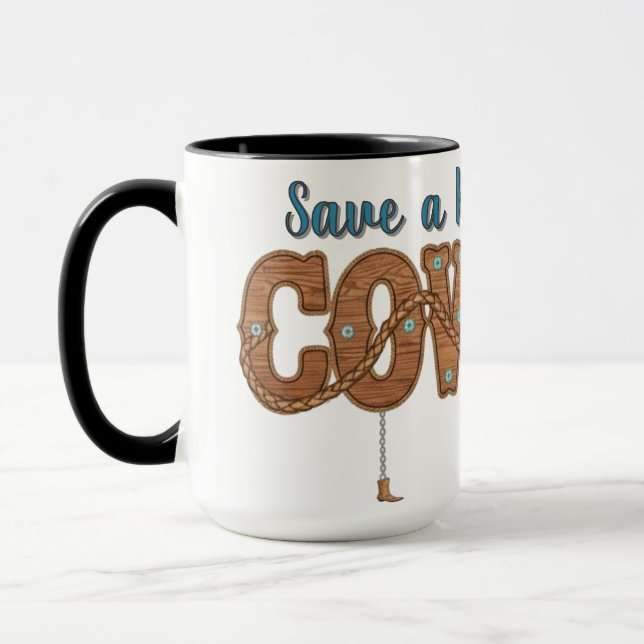 Taza save a horse ride a cowboy  (Izquierda)