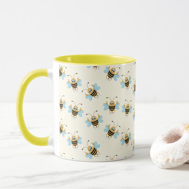 Taza Save the Bees Inspirational Bee Honey Lover Gift  (Con donut)