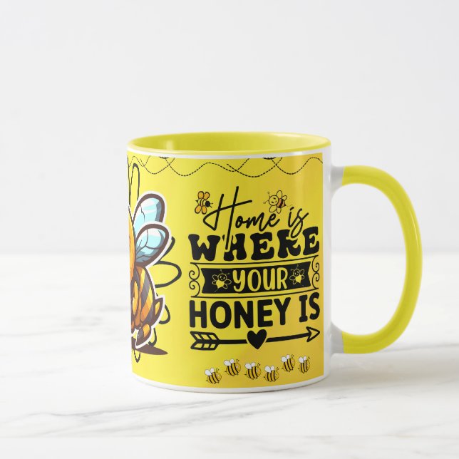 Taza Save the Bees Inspirational Bee Honey Lover Gift  (Derecha)