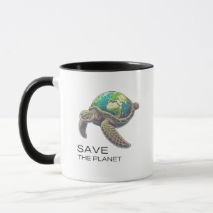 Taza Save the Planet - Sea Turtle Earth Edition