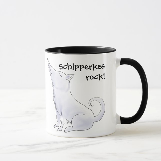 Taza Schipperke Perro Personalizado Café Té (Derecha)