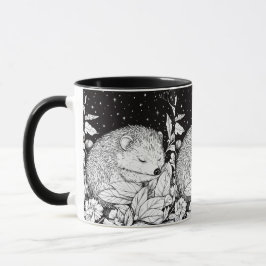 Taza Schlafender Igel Herbst Laub Sternenhimmel
