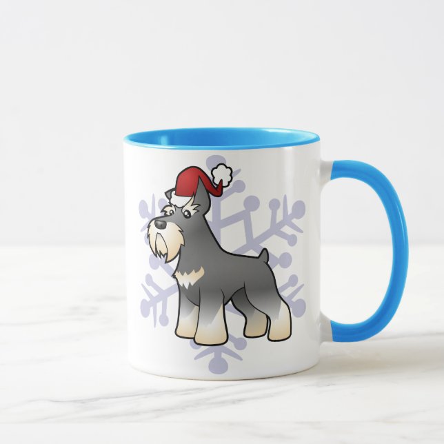 Taza Schnauzer del navidad (Derecha)