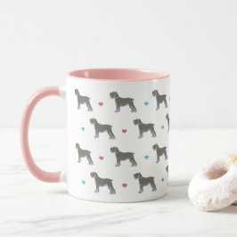 Taza Schnauzer en miniatura y pulso cardíaco