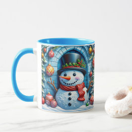 Taza Schneemann mit Weihnachtsdeko -